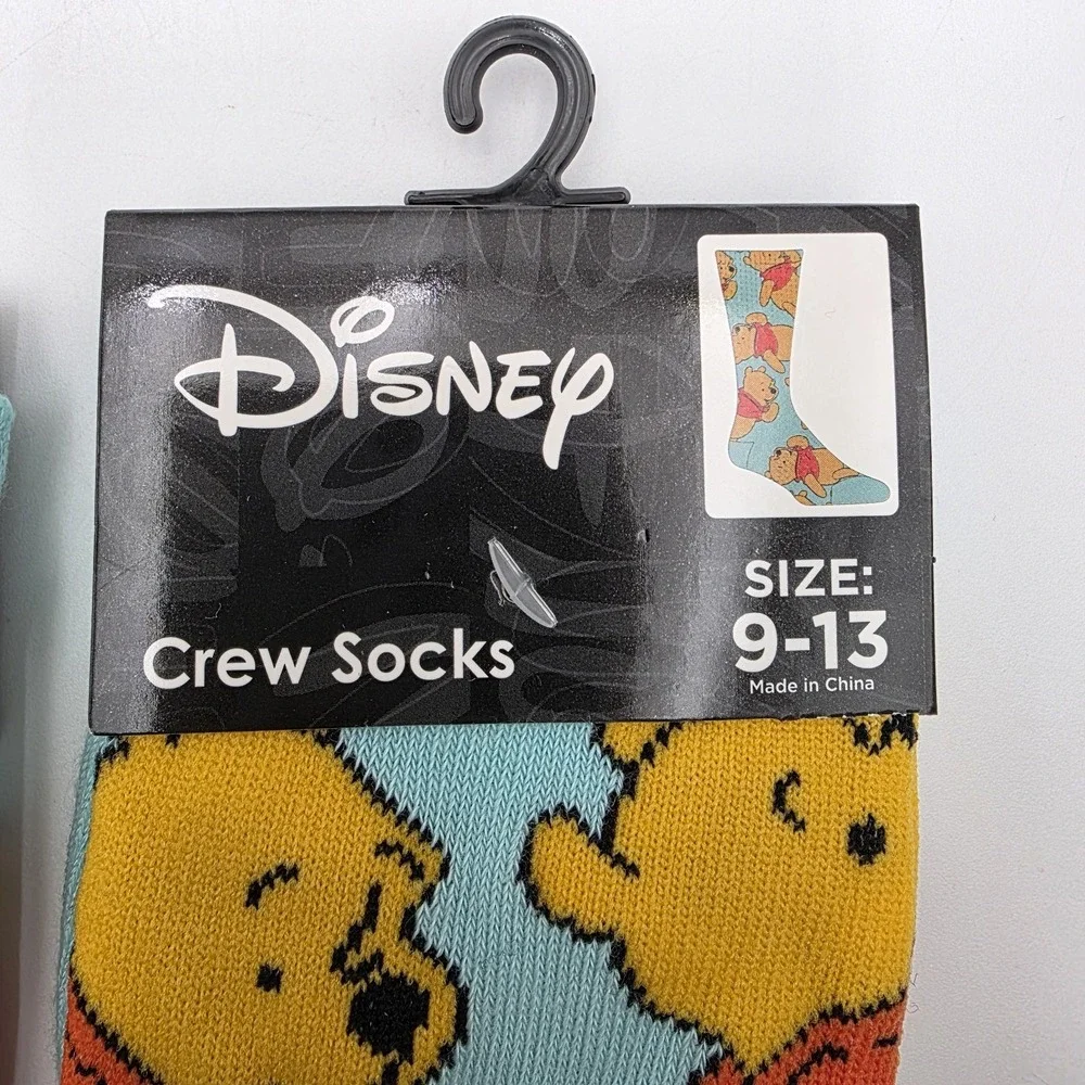 Winnie the‎ Pooh Crow Socks Unisex Size 9-13 NWT Lot of 3